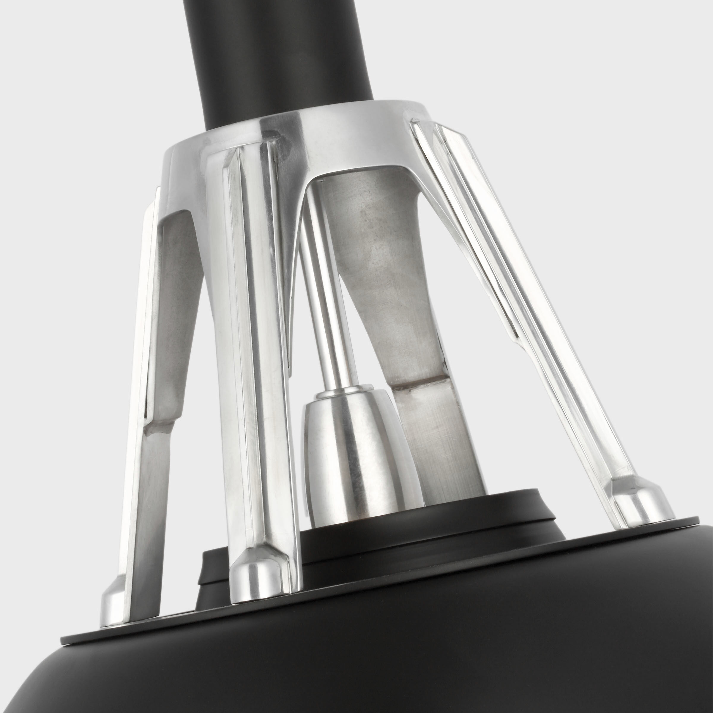 Thomas O'Brien Gunner LED 18 inch Black and Polished Aluminum Pendant Ceiling Light