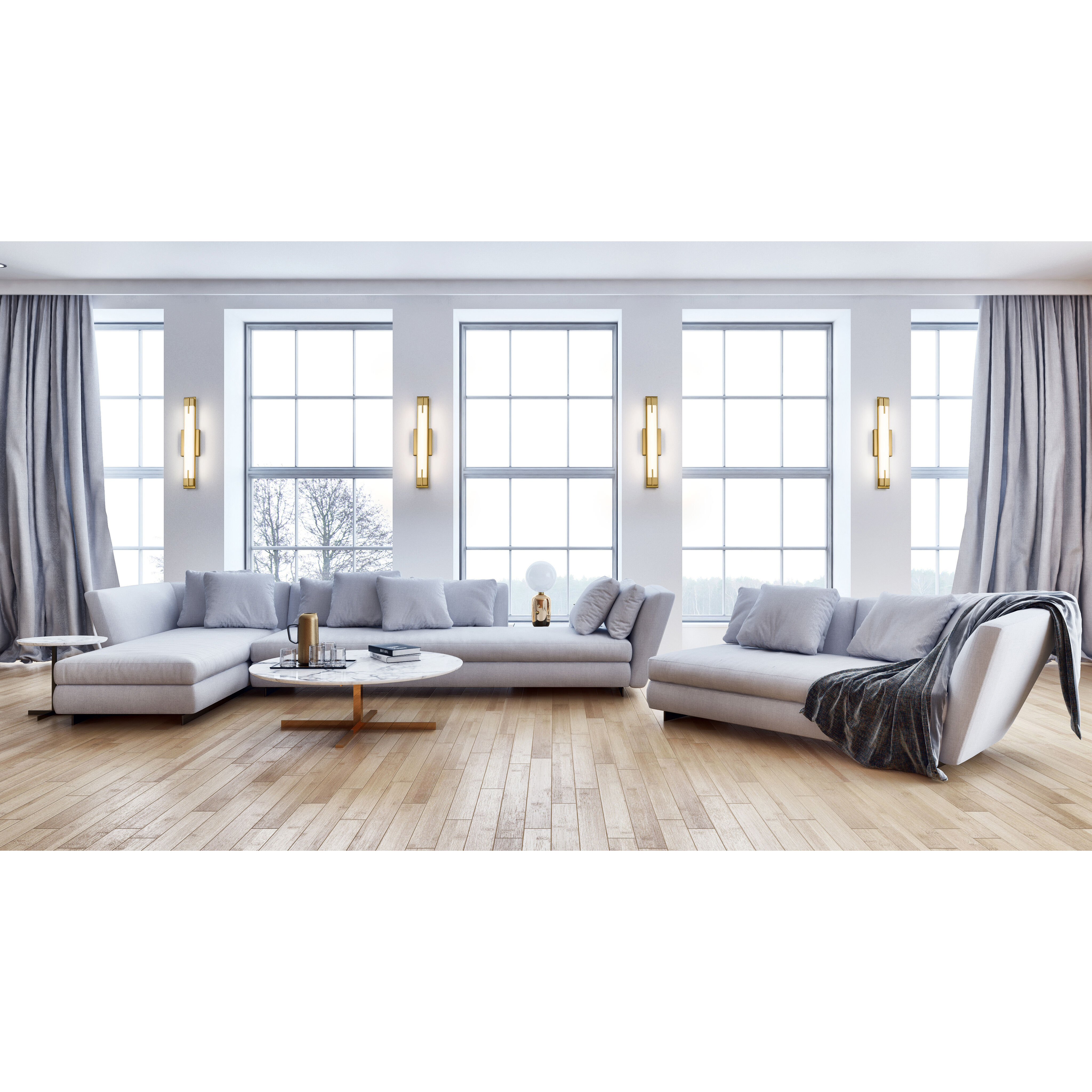 Chase LED 23 inch Modern Gold Bath Vanity Light Wall Light