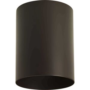 Cylinder 1 Light 5 inch Antique Bronze Outdoor Ceiling Mount Cylinder in Standard Lamping