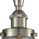 Ballston X-Large Cone LED 8 inch Brushed Satin Nickel Semi-Flush Mount Ceiling Light in Clear Glass