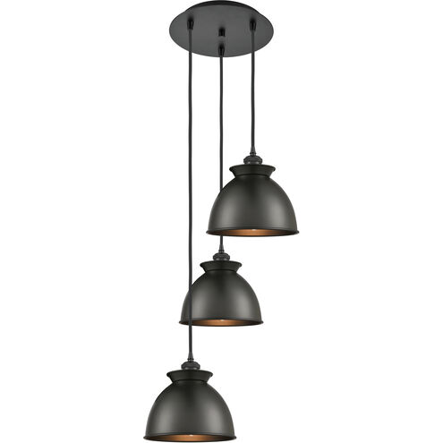 Adirondack 3 Light 14.13 inch Matte Black Multi Pendant Ceiling Light