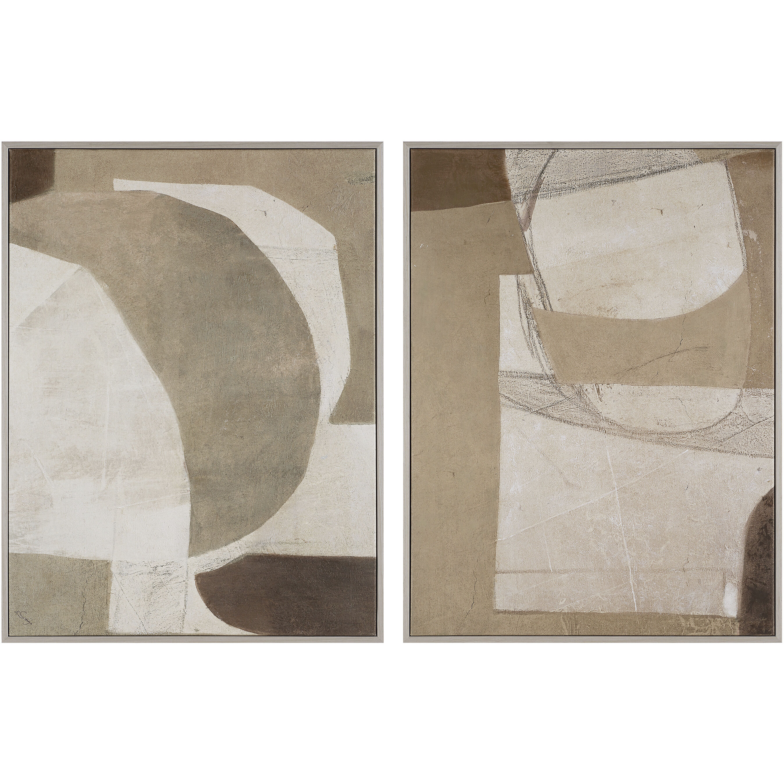 Alcea Canvas Art, Set of 2
