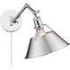 Orwell 1 Light 10 inch Chrome Articulating Wall Sconce Wall Light in Pewter, Adjustable