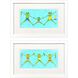 Summer Splash Blue and Green and Multi Framed Art, Propac
