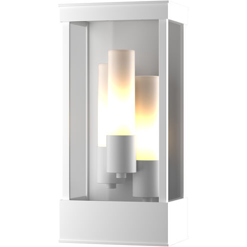 Portico 3 Light 17.8 inch Coastal White Outdoor Sconce in Opal
