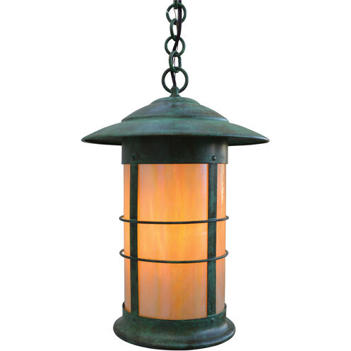 Newport 1 Light 13.75 inch Satin Black Pendant Ceiling Light in Gold White Iridescent
