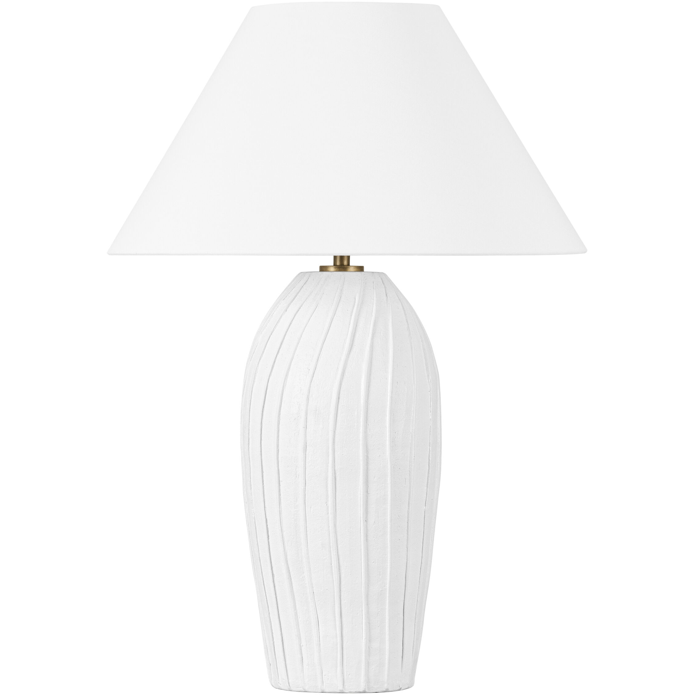 Deacon 31.5 inch 15.00 watt Patina Brass and Ceramic Loft White Table Lamp Portable Light