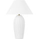 Deacon 31.5 inch 15.00 watt Patina Brass and Ceramic Loft White Table Lamp Portable Light