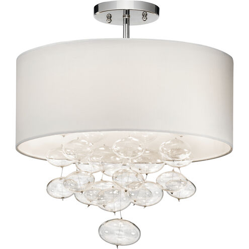 Piatt 3 Light 16 inch Chrome Semi Flush Mount Ceiling Light