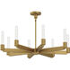 Alora Mood Claire 8 Light 32 inch Aged Gold Chandelier Ceiling Light