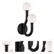 Joelle 2 Light 4.75 inch Matte Black Wall Sconce Wall Light