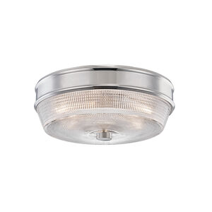 Lacey 2 Light 10 inch Polished Nickel Flush Mount Ceiling Light
