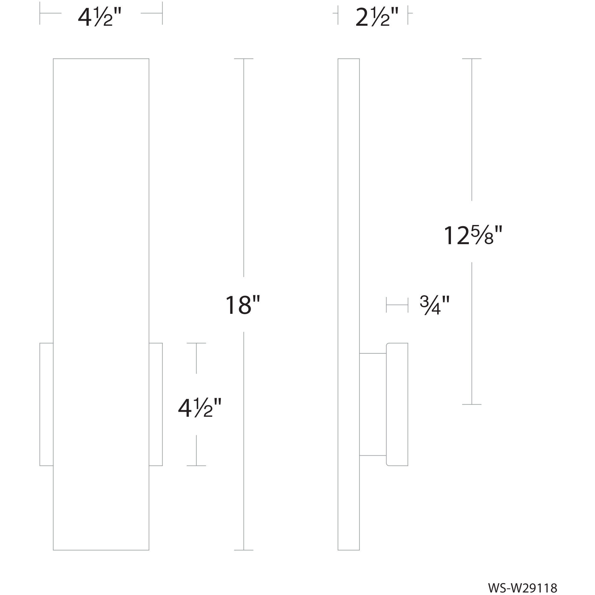 Stag LED 2.5 inch Black Outdoor Wall Light in 3000K, dweLED