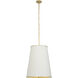 Coco 9 Light 20 inch Matte White/French Gold Foyer Pendant Ceiling Light