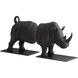 Etosha Charcoal and Bronze Bookends, Set of 2