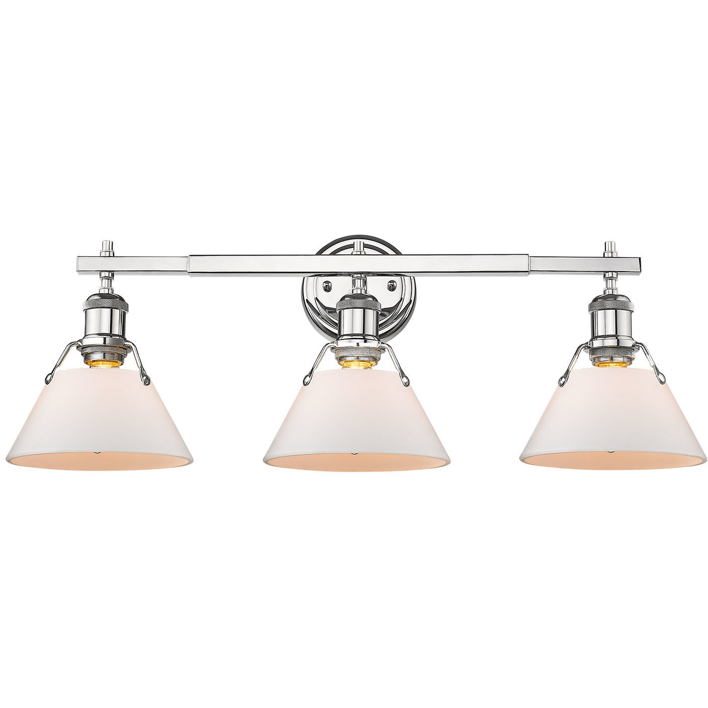 Yep Orwell Vanity Wall Light in Chrome, Opal Glass