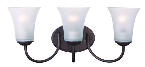 Logan 3 Light 19 inch Oil Rubbed Bronze Bath Vanity Wall Light