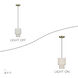 Monroe 1 Light 7 inch Antique Brass Mini Pendant Ceiling Light