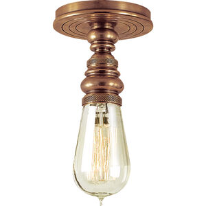 Chapman & Myers Boston4 1 Light 5.5 inch Hand-Rubbed Antique Brass Flush Mount Ceiling Light in (None)