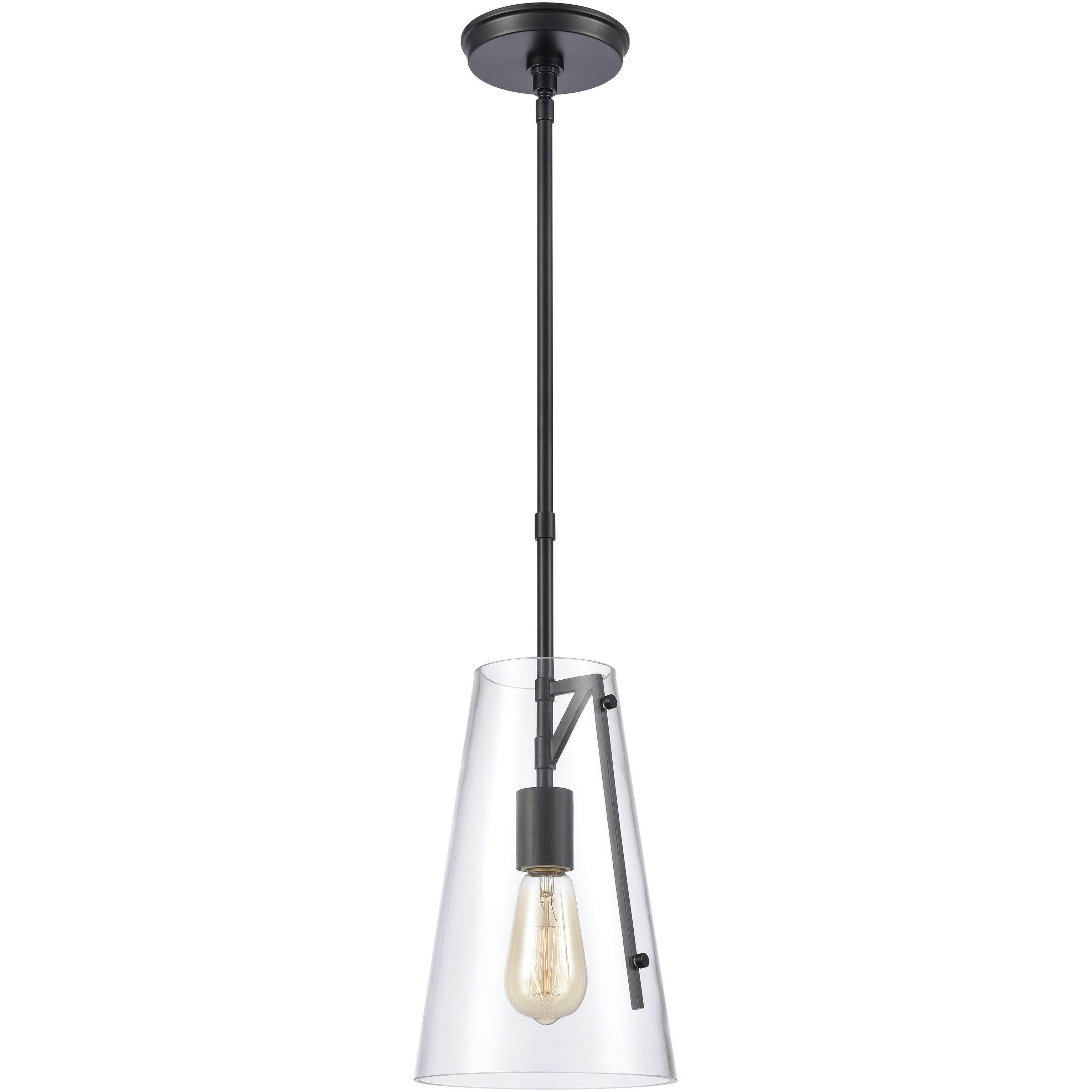 Trustle 1 Light 7 inch Matte Black Mini Pendant Ceiling Light