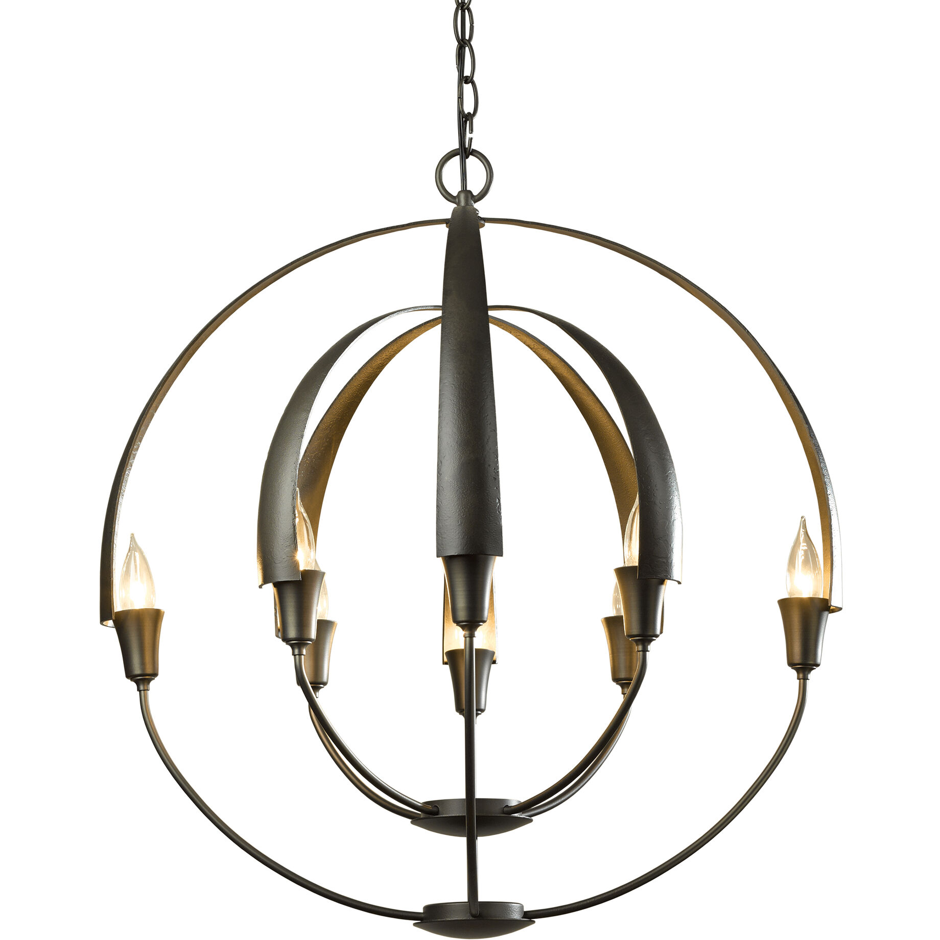 Double Cirque 8 Light 25.4 inch Dark Smoke Chandelier Ceiling Light