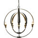 Double Cirque 8 Light 25.4 inch Dark Smoke Chandelier Ceiling Light