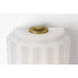 Chapman & Myers Madden LED 4.25 inch Alabaster and Antique-Burnished Brass ADA Fluted Linear Sconce Wall Light