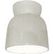 Radiance Collection 1 Light 7.5 inch White Crackle Flush Mount Ceiling Light