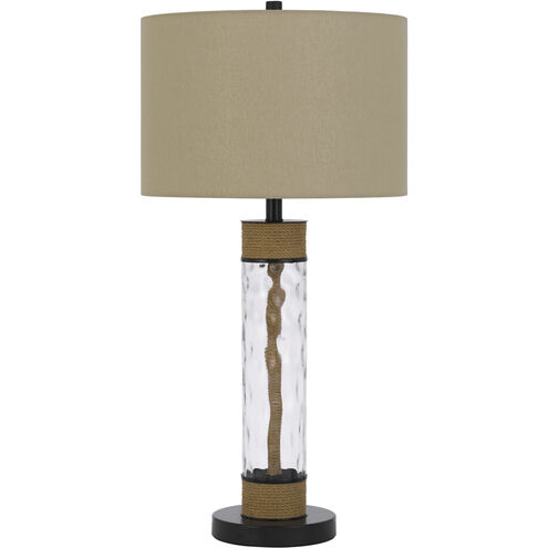 Bartow 32 inch 150.00 watt Black and Burlap Table Lamp Portable Light