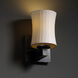 Limoges 1 Light 5 inch Matte Black Wall Sconce Wall Light in Waterfall, Hourglass