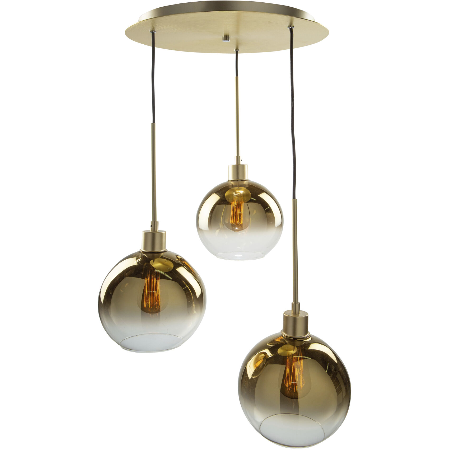 Morning Mist 3 Light 19.75 inch Gold Multi Light Pendant Ceiling Light