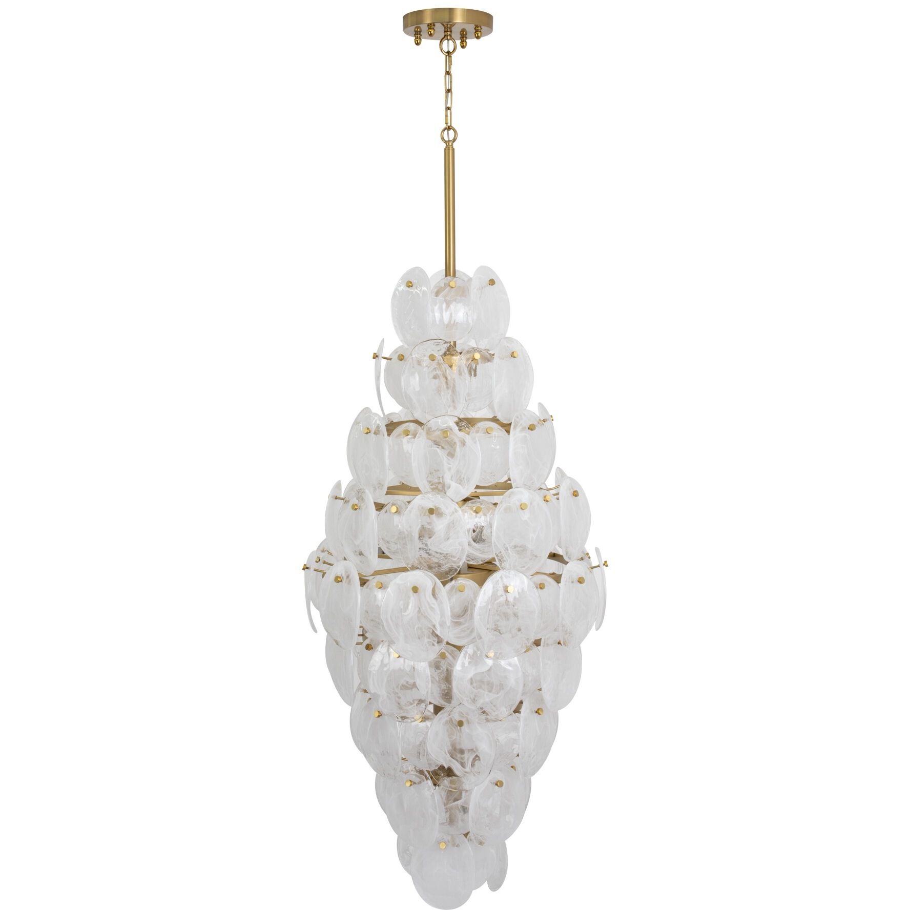 Lily 15 Light 28.03 inch Brushed Brass Chandelier Ceiling Light