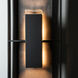 Shadow Box 2 Light 34 inch Coastal Black Outdoor Sconce, Tall