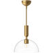 Alora Mood Jude 1 Light 12 inch Brushed Gold Pendant Ceiling Light
