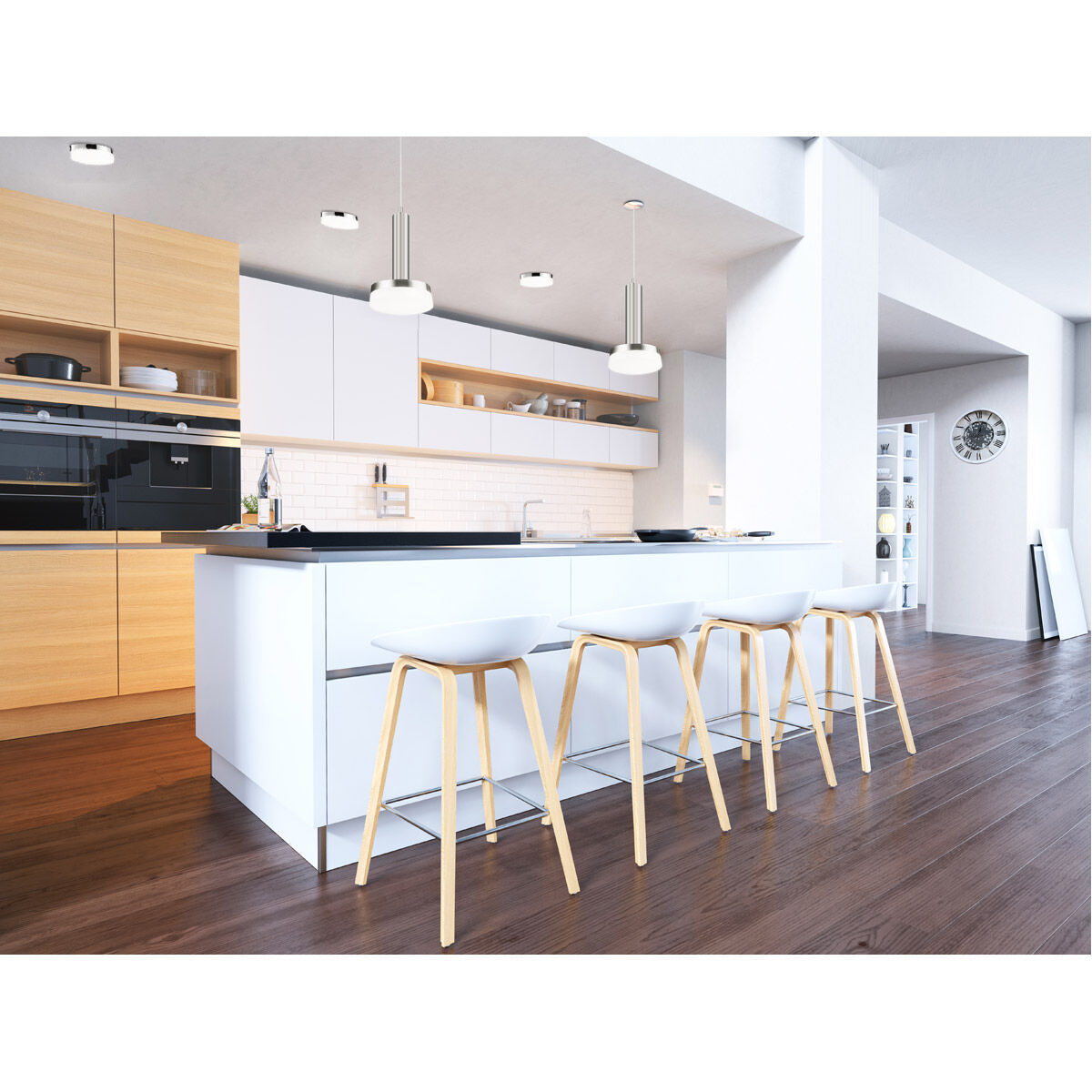 Illuminaire II LED 6.25 inch Satin Nickel Flush Mount Ceiling Light