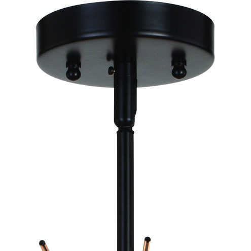 Nikko LED 24 inch Matte Black Semi-Flush Mount Ceiling Light in 6