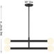 Contemporary LED 30 inch Matte Black Chandelier Ceiling Light