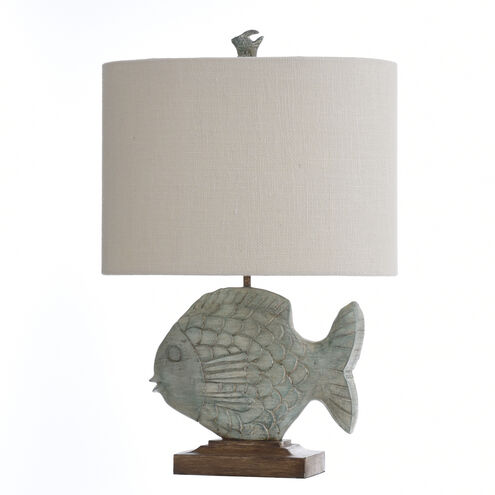 Signature 27 inch 100 watt Ocean Blue Table Lamp Portable Light