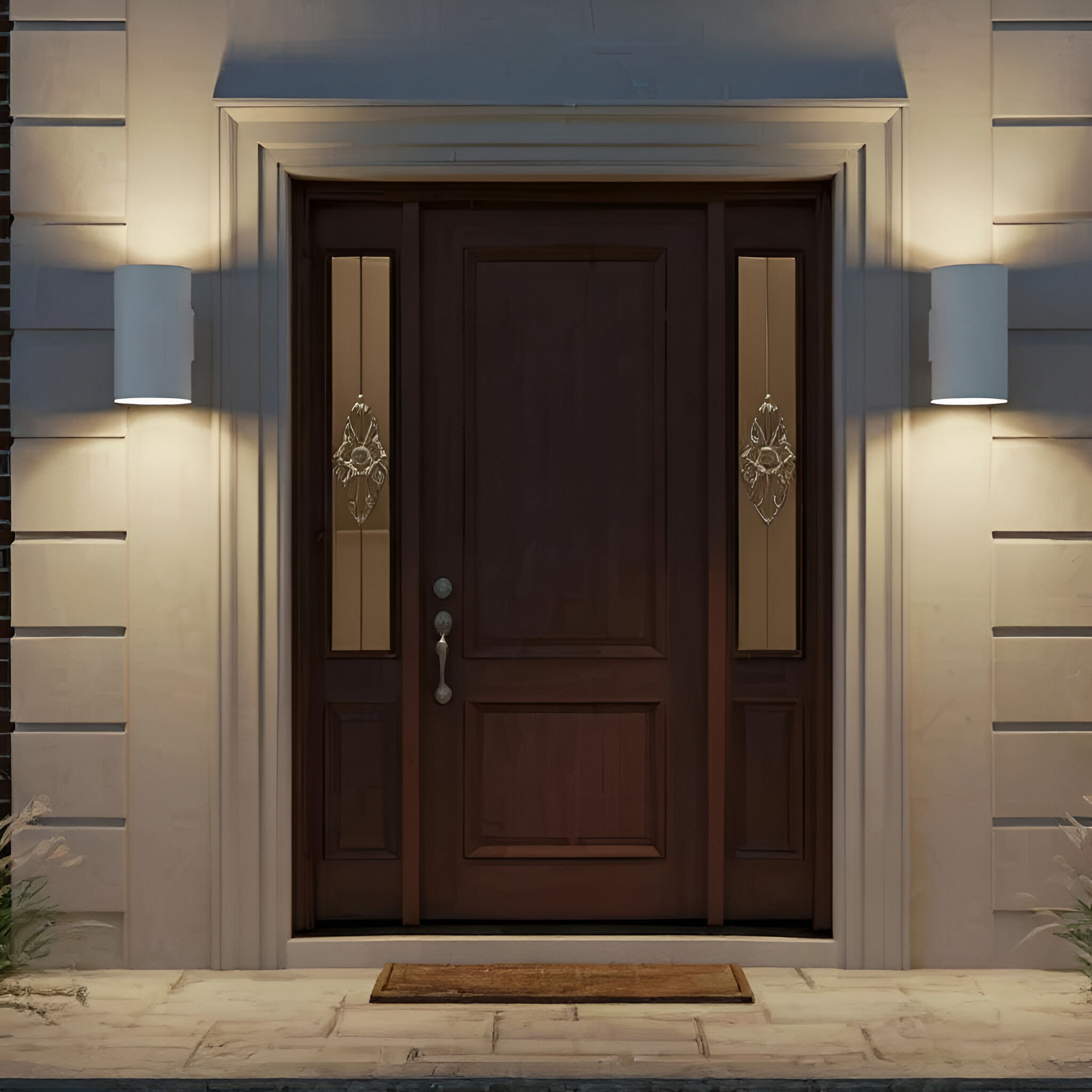 Sean Lavin Outdoor Cylinders 1 Light 9 inch Outdoor Textured White Outdoor Wall Lantern