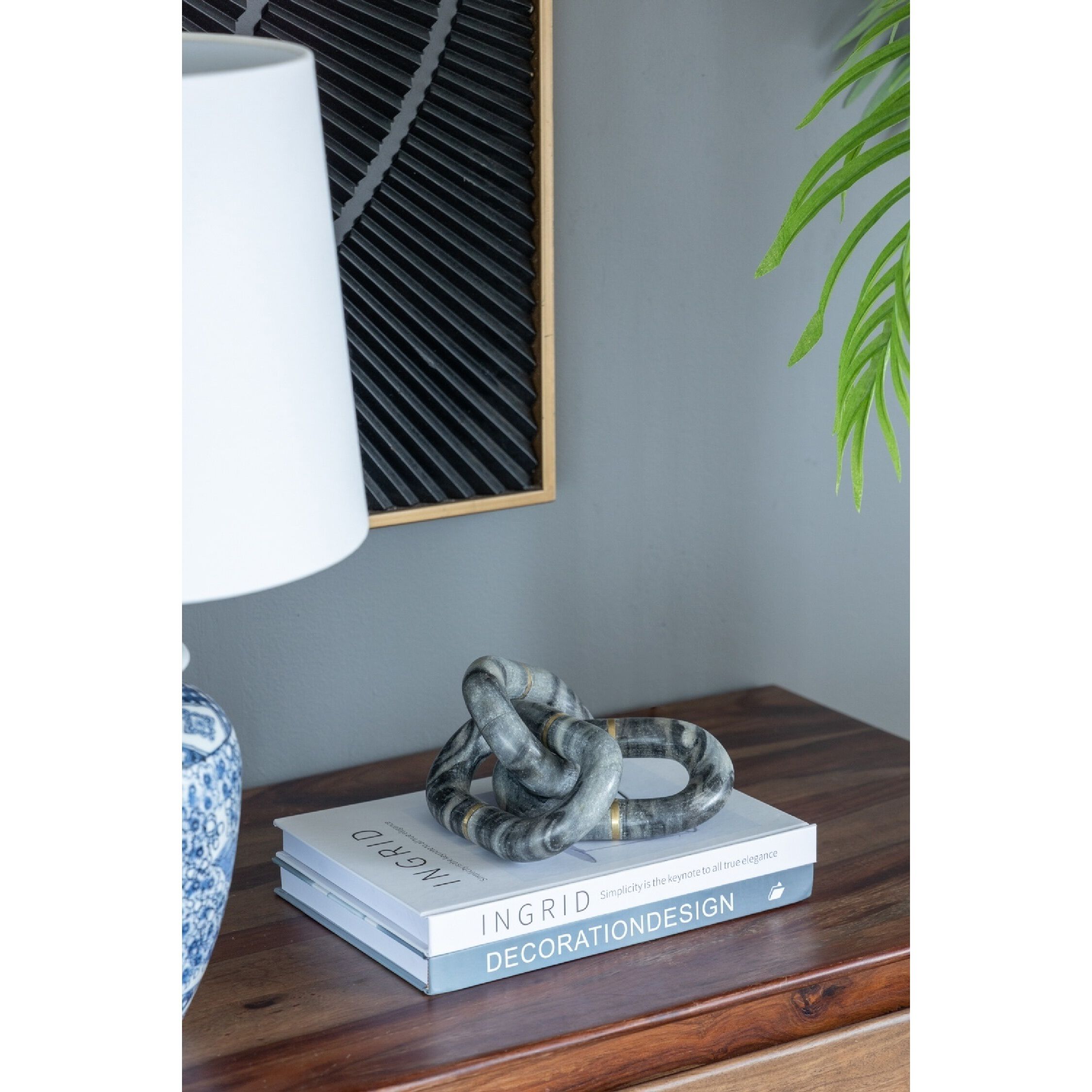 Anita Gray/Brass Marble Chain