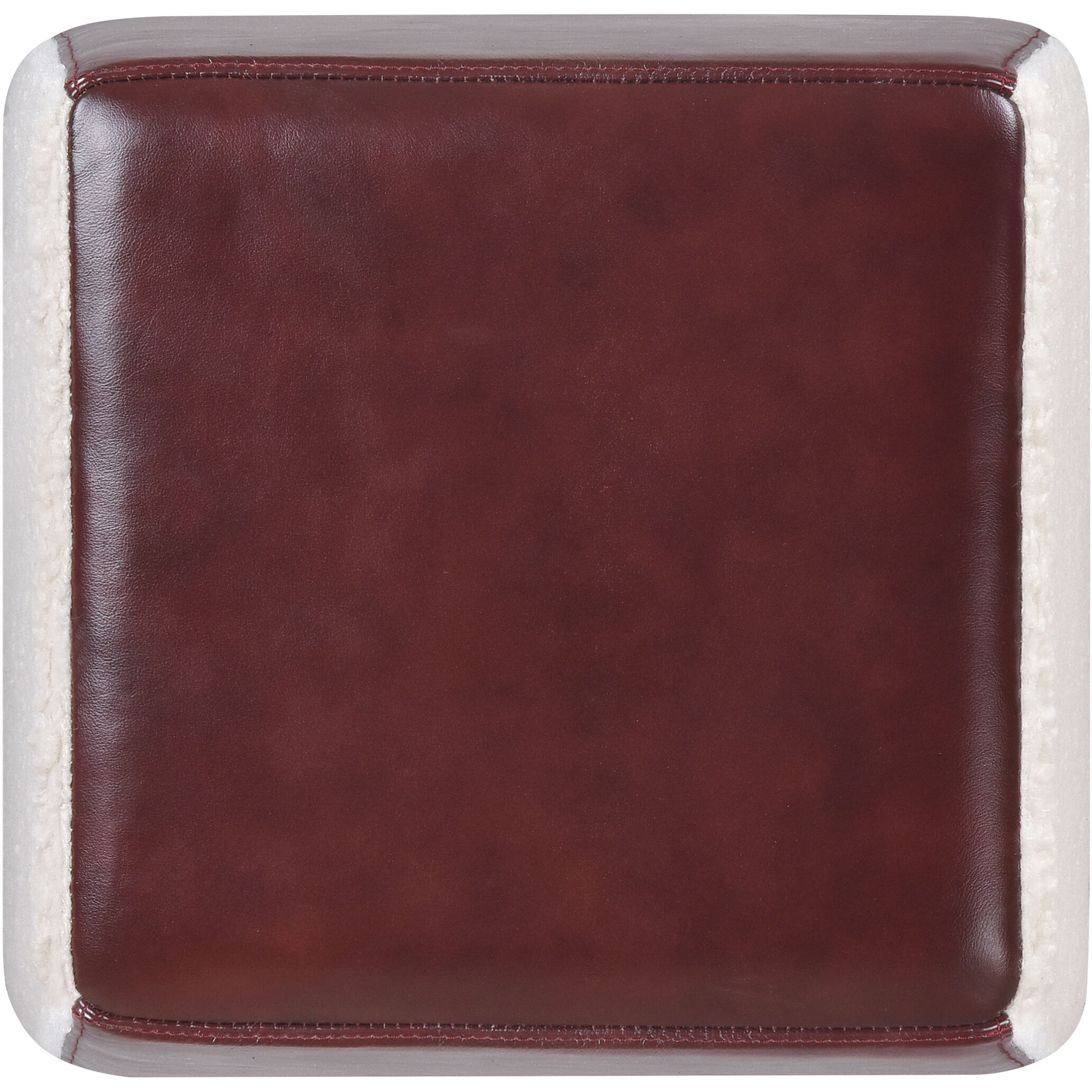 Polina 18 inch Brown with White Accent Stool