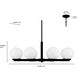 Ardeva 8 Light 34 inch Matte Black Chandelier Ceiling Light