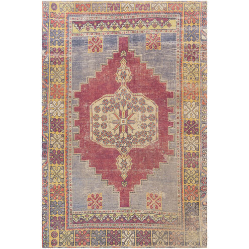 Unique 36 X 24 inch Bright Red/Saffron/Wheat/Ivory/Bright Yellow Rugs, Rectangle