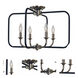 Boulevard 4 Light 22 inch Polished Nickel with Matte Black Accents Semi-Flush Mount Ceiling Light