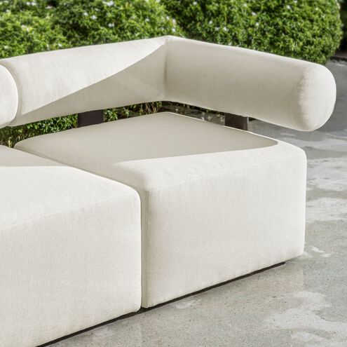 Bolster Back Java Black and Oyster White Outdoor Corner Sofa
