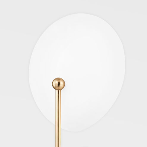 Hattie 1 Light 8 inch Aged Brass/Textured White Combo Wall Sconce Wall Light