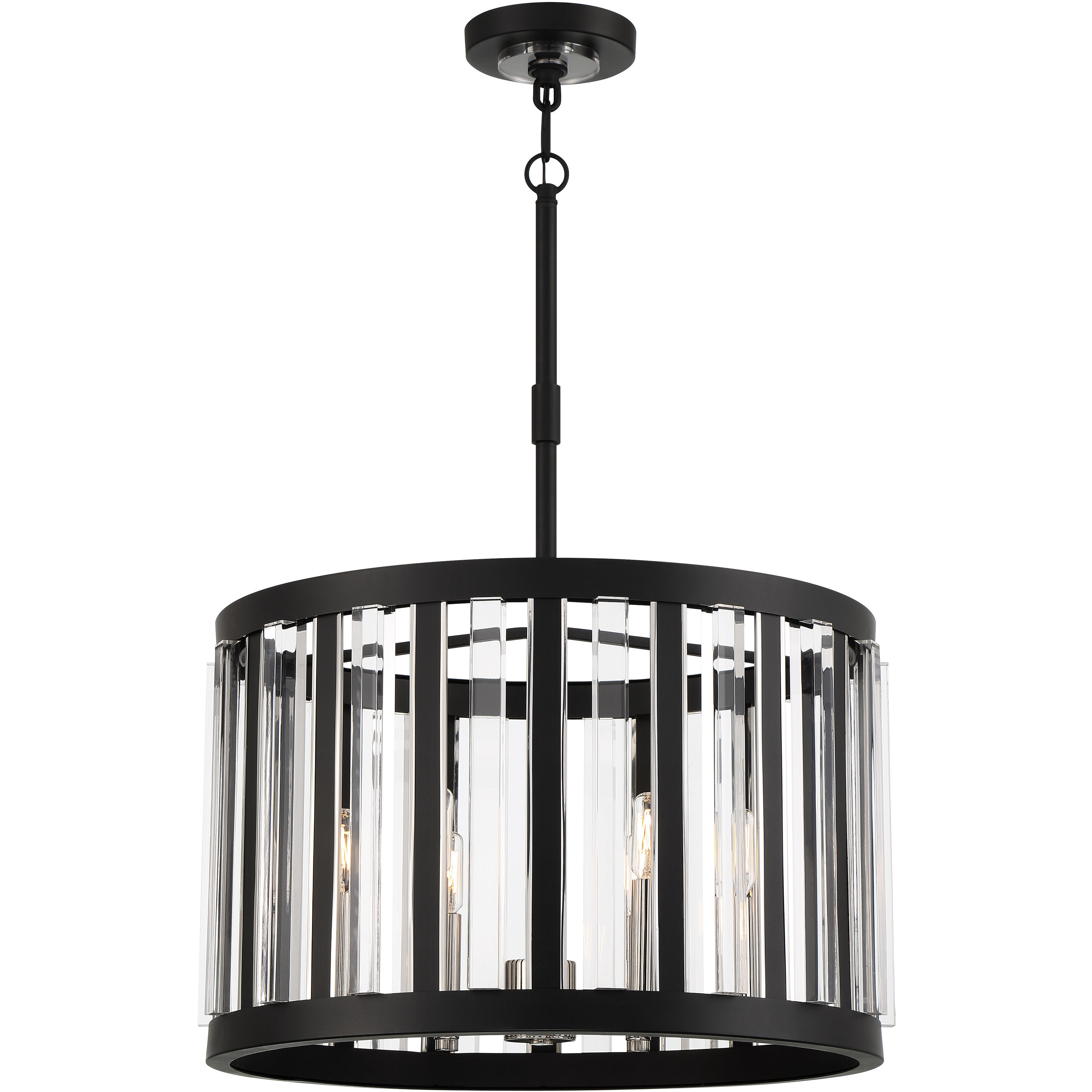 Majestic Splendor 6 Light 23 inch Polished Nickel/Sand Coal Chandelier Ceiling Light