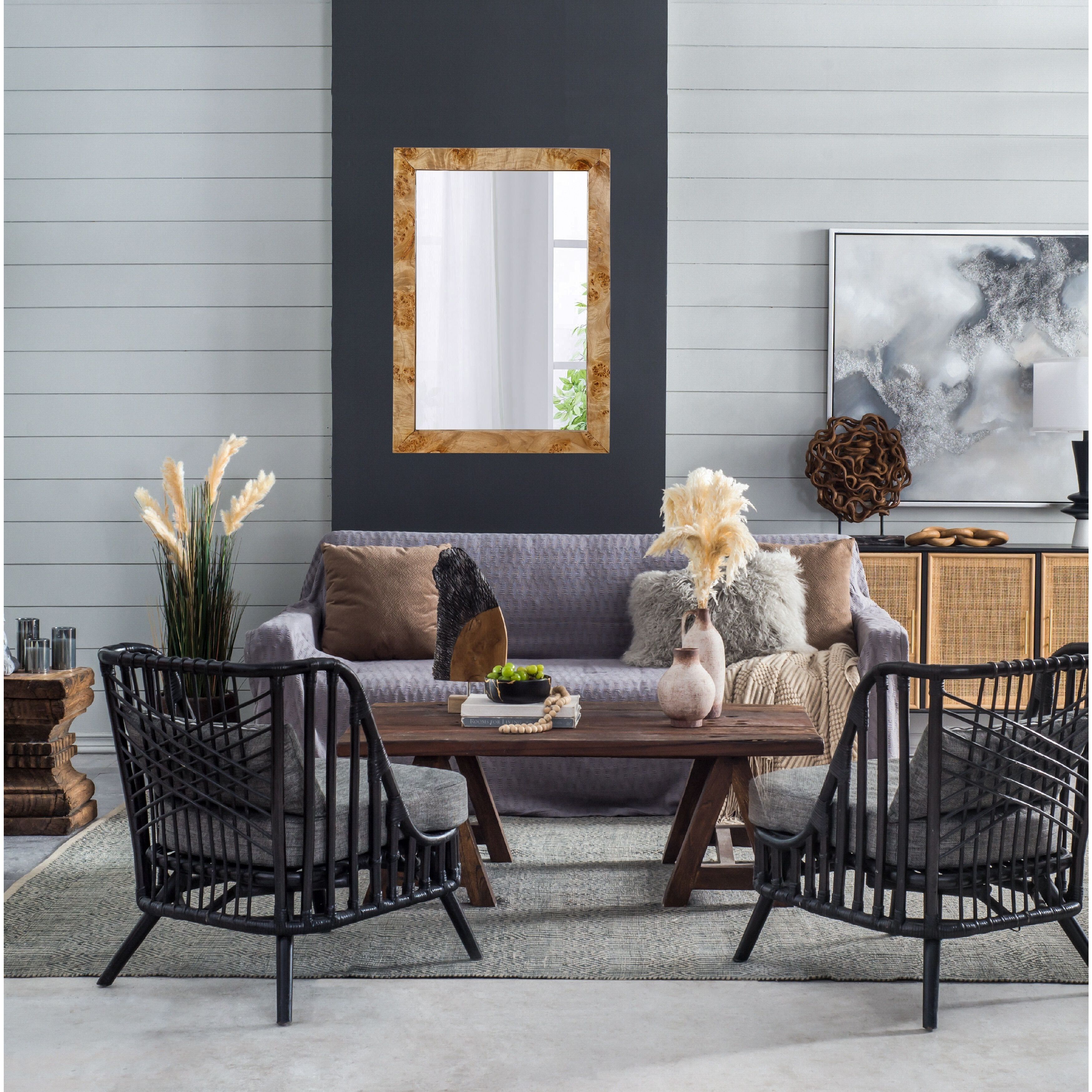 Burl 39.8 X 28 inch Brown Mirror