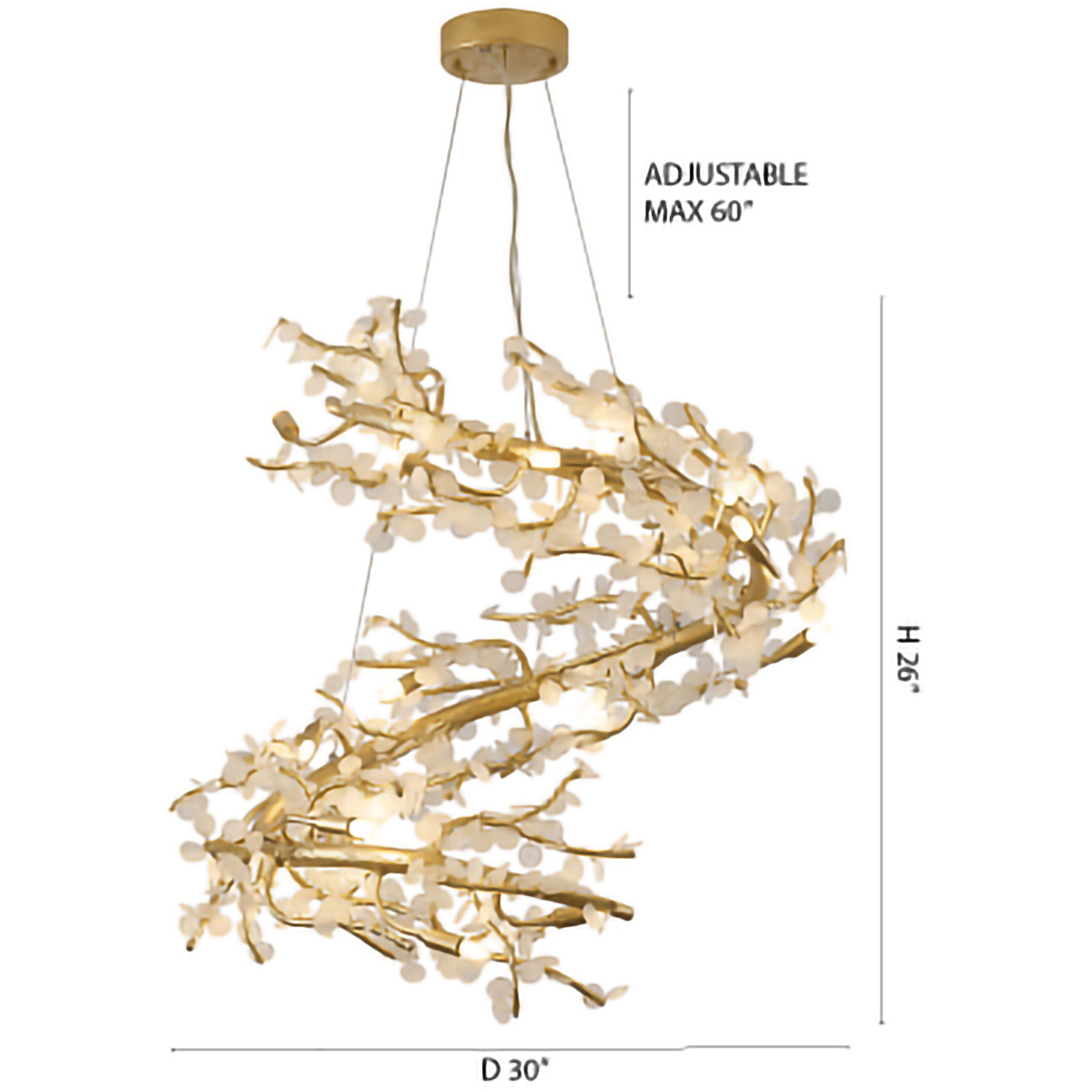 IMP Series 18 Light 30 inch Gold Chandelier Ceiling Light