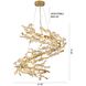IMP Series 18 Light 30 inch Gold Chandelier Ceiling Light